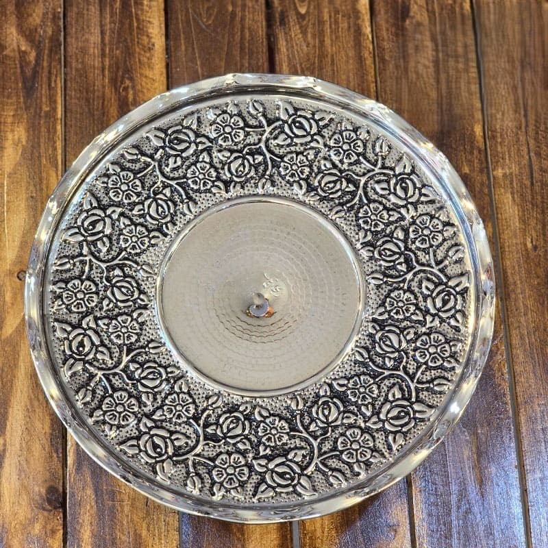 ست پذیرایی مسی ۴ تکه گل رز نانو کروم زنجان — تصویر ۳