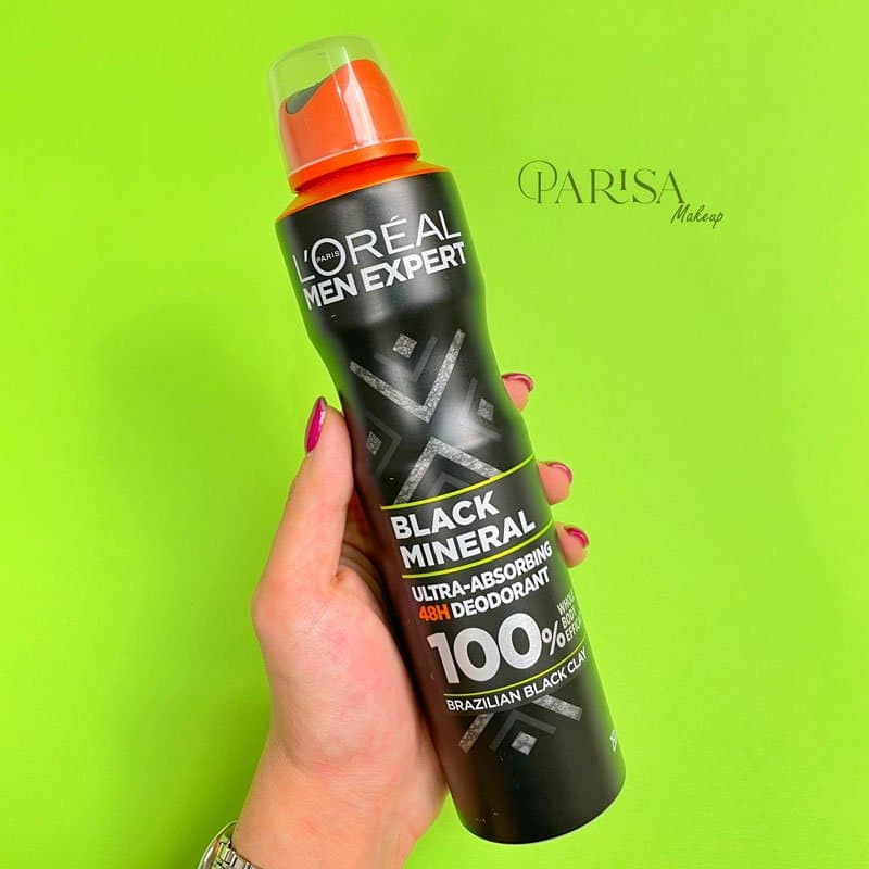 اسپری ضدتعریق لورآل سری Men Expert مدل black mineral