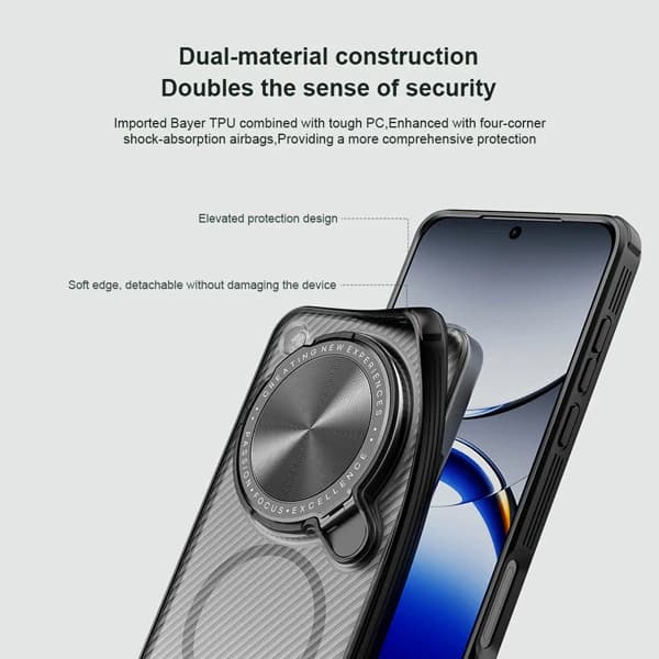 گارد مگنتی نیمه شفاف کمرا استند Oppo Find X8 Ultra مارک نیلکین مدل Camshield Prop Clear — تصویر ۸