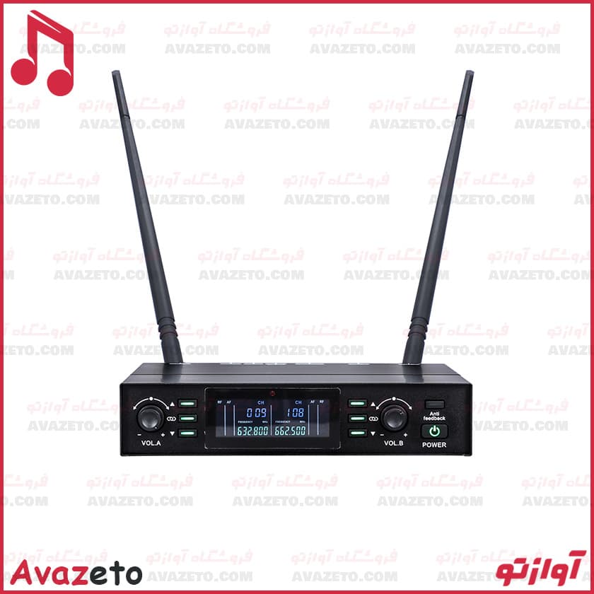 میکروفون بی‌سیم دو دستی شاک مدل SHOCK SH-800 — تصویر ۳