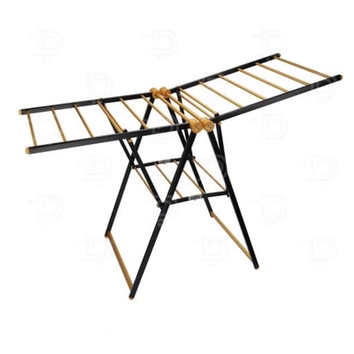 بندرخت آلومینیومی ریور RIVER بدنه طلایی لوله مشکی کد 8436