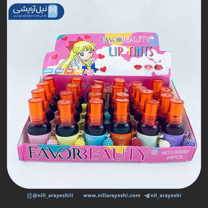 تینت لب طرح بطری مروارید دار فیور بیوتی کد LG3097