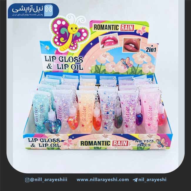 لیپ گلاس و رژ حرارتی رومانتیک رین کد Y575