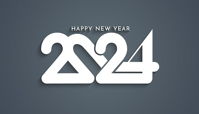 وکتور طرح مدرن سال 2024 و سال نو میلادی