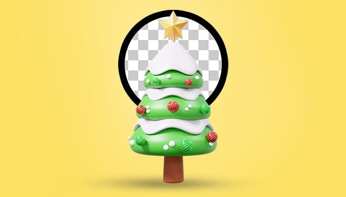 تصویر PNG سه بعدی درخت کریسمس