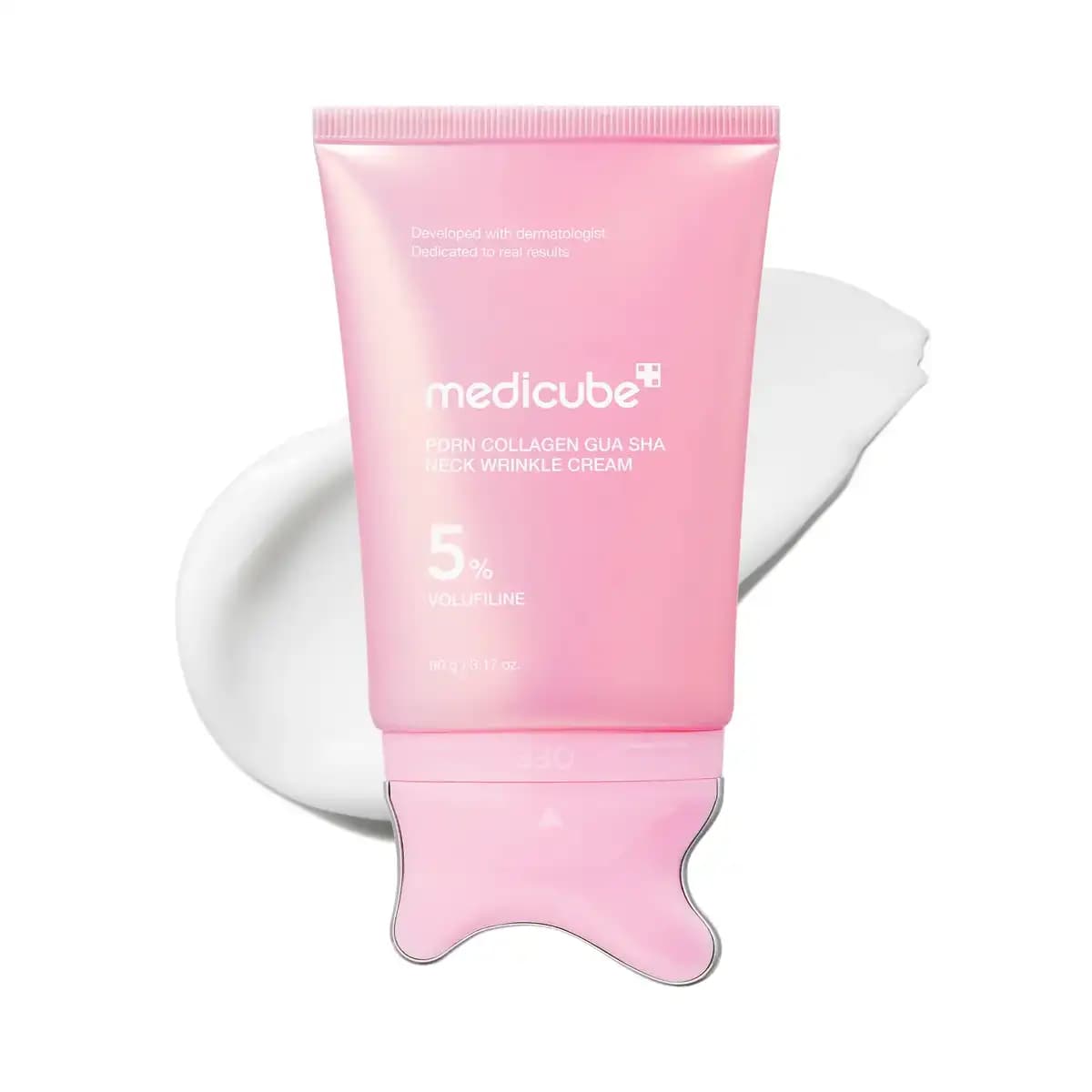 کرم گواشا ضدچروک گردن و صورت مدیکیوب ۹۰ میل اصل MEDICUBE PDRN COLLAGEN GUA SHA NECK WRINKLE CREAM