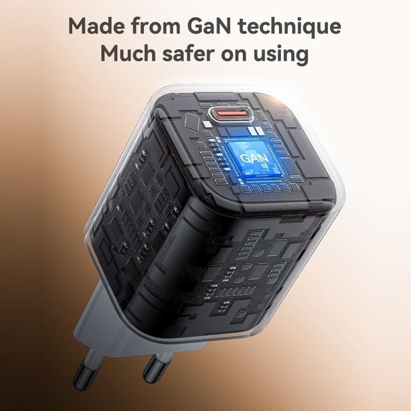 شارژر دیواری 45 وات یسیدو YC116 GaN PD 3A + کابل تبدیل تایپ سی — تصویر ۹
