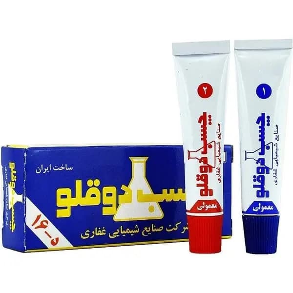 چسب دو قلو همه کاره مات رنگی (طوسی)