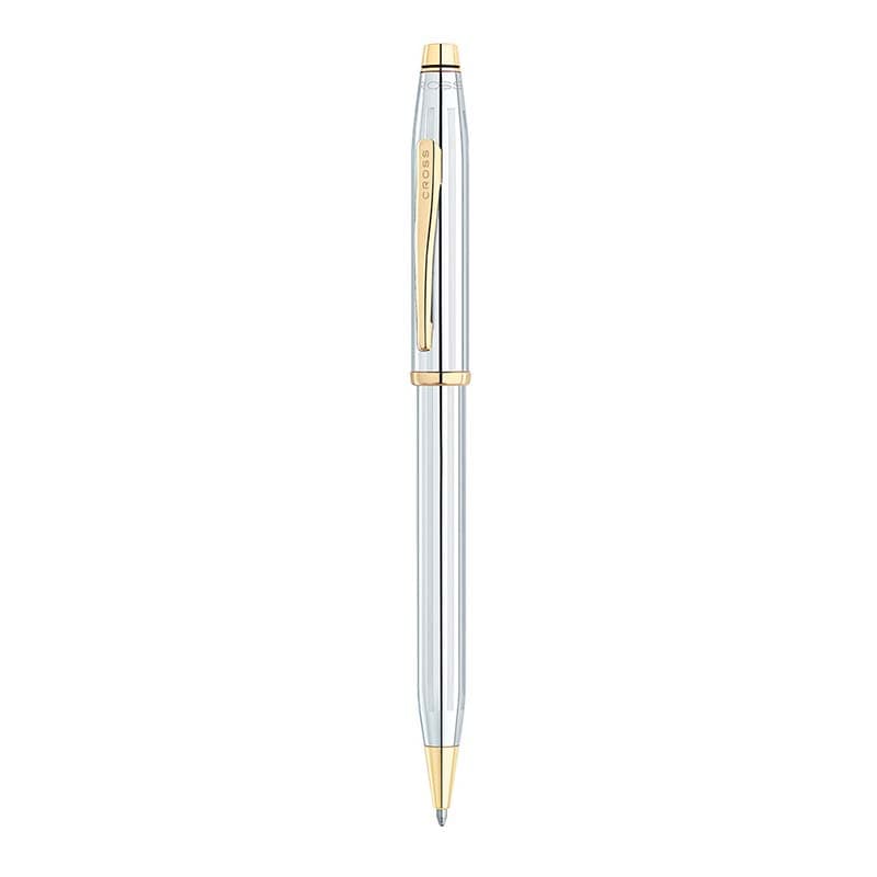 خودکار کراس مدل Century II کد 3302WG بدنه کروم با گیره طلایی