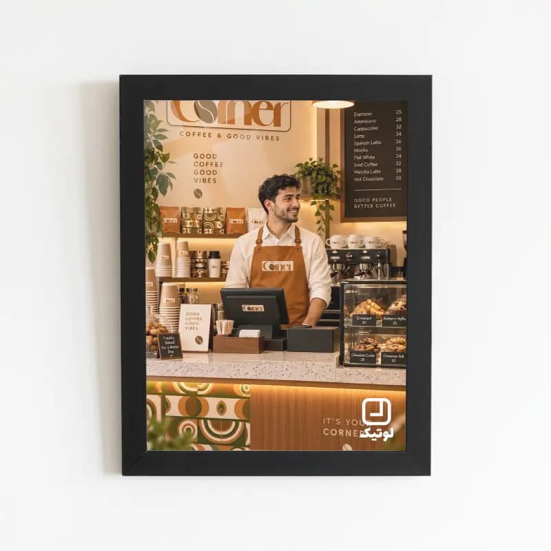 تابلو مشاغل طرح باریستا – کد SH122
