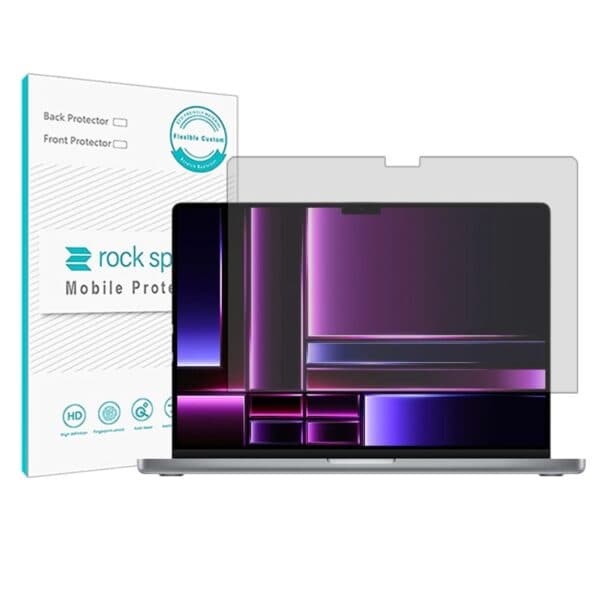 گلس لپ تاپ اپل Macbook Pro 16 2023 M3 Max مدل نانو هیدروژل برند راک اسپیس