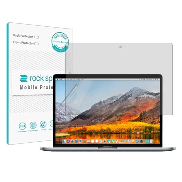 گلس لپ تاپ اپل MacBook Pro 15 inch 2018 مدل نانو هیدروژل برند راک اسپیس