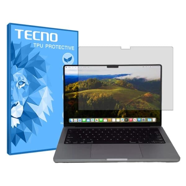 گلس لپ تاپ اپل MacBook Pro 14 inch 2021 مدل هیدروژلی شفاف برند تکنو