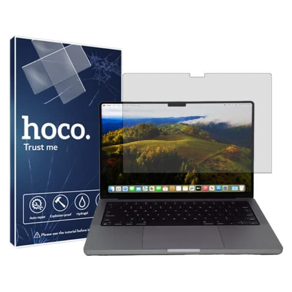 گلس لپ تاپ اپل MacBook Pro 14 inch 2021 مدل هیدروژلی شفاف برند هوکو