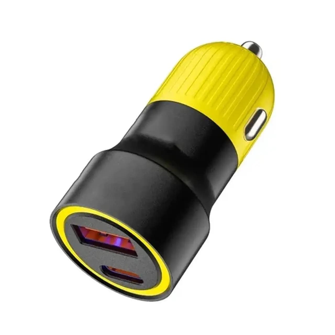 شارژر فندکی فست دو پورت مدل YY-C43 48W – مشکی زرد – RH — تصویر ۲