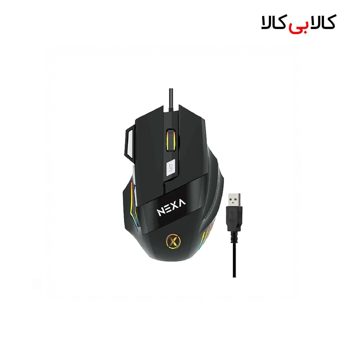 ماوس گیمینگ با سیم نکسا مدل M101 طراحی ارگونومیک با نورپردازی RGB
