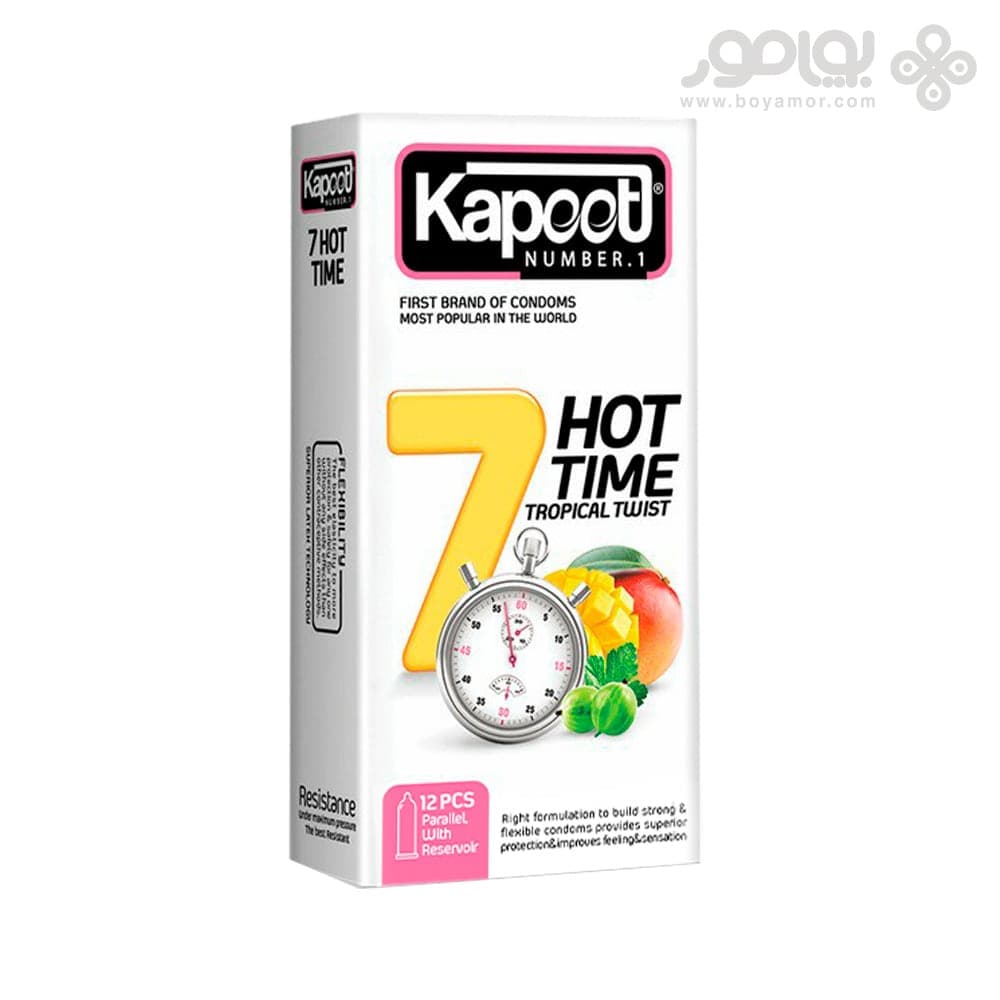 کاندوم کاپوت مدل 7 HOT TIME بسته 12 عددی