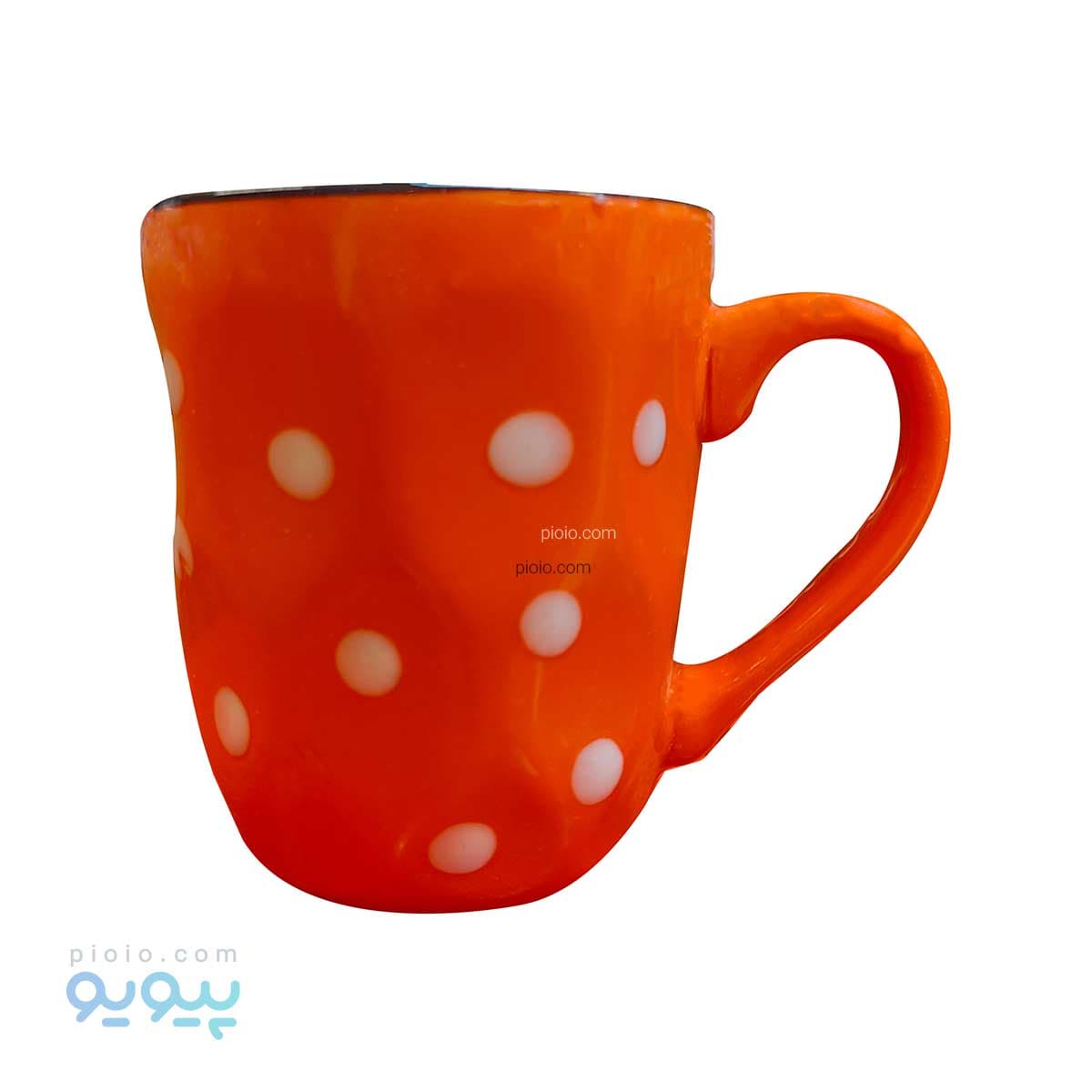 ماگ سرامیکی رنگی طرح خال خالی عمده و کارتنی