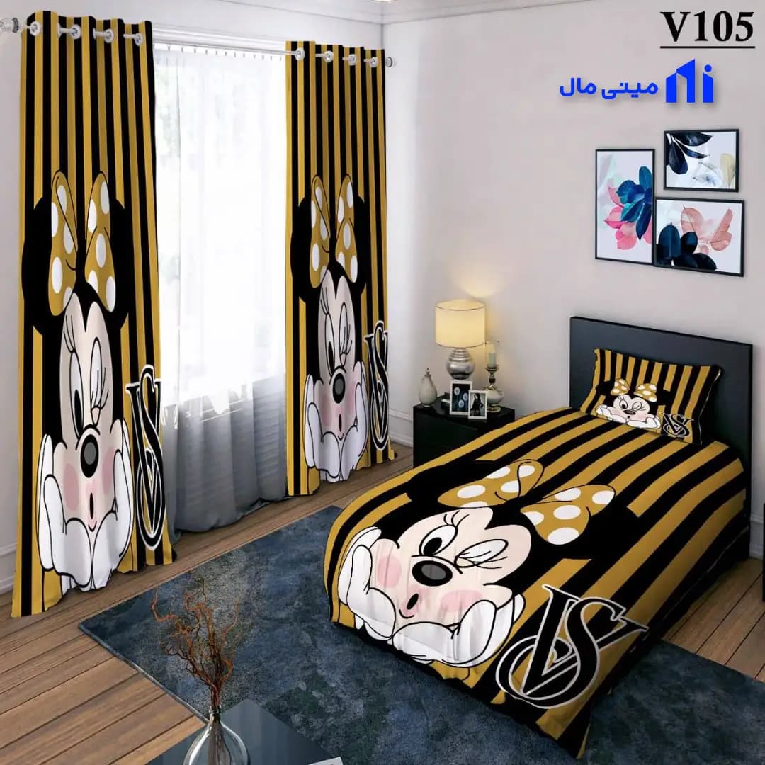 روتختی میکی موس راه راه زرد مشکی V105