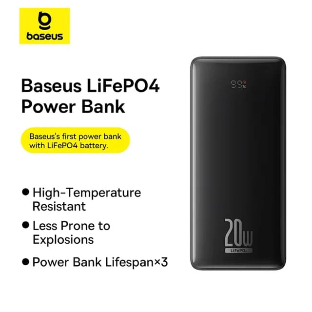 پاور بانک 18400 باسئوس Baseus اصل 20 وات مدل PPLP184 — تصویر ۷