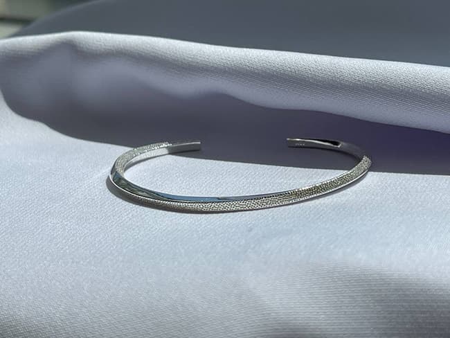 دستبند النگویی آبکاری نقره