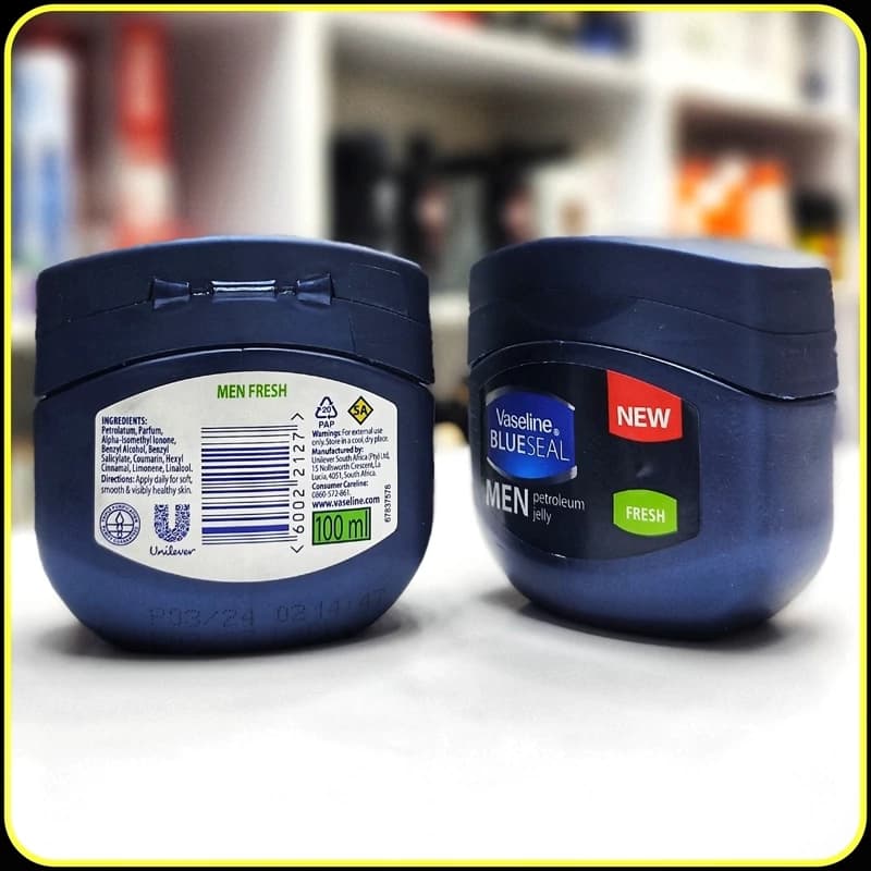 ژل وازلین vaseline blueseal مدل Men Fresh حجم 100 میلی لیتر — تصویر ۳