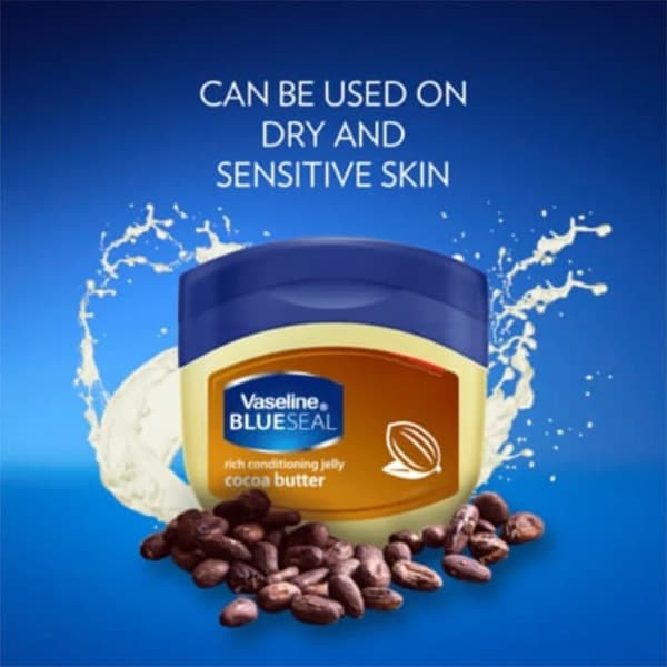 ژل وازلین vaseline blueseal مدل cocoa butter حجم 100 میلی لیتر — تصویر ۴