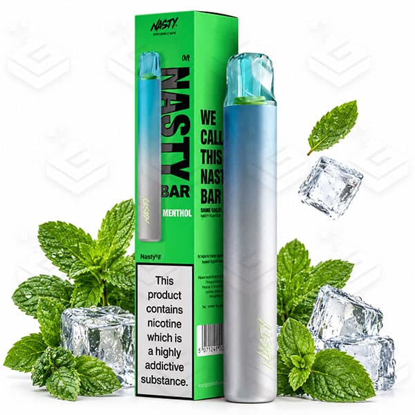 پاد یکبار مصرف نستی منتول ۱۲۰۰ پاف — Nasty Bar Menthol 1200 Puffs – اورجینال