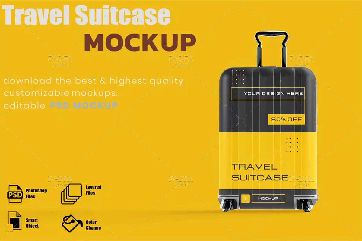 موکاپ چمدان مسافرتی Travel Suitcase