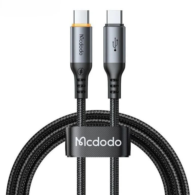 کابل شارژ دوسر تایپ سی هوشمند 100 واتی مک دودو 1.2 متر مدل Mcdodo CA-2040