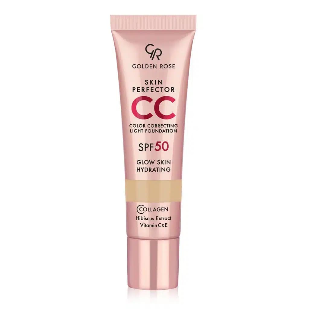 سی سی کرم گلدن رز با SPF50 حاوی کلاژن حجم 30 میل