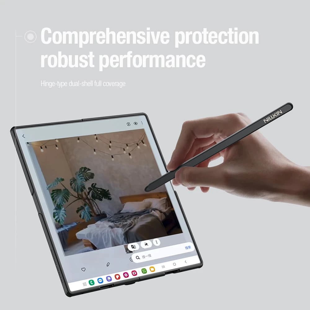 قاب ضد ضربه مگنتی Samsung Galaxy Z Fold 7 مارک نیلکین مدل Super Frosted Shield Fold — تصویر ۴