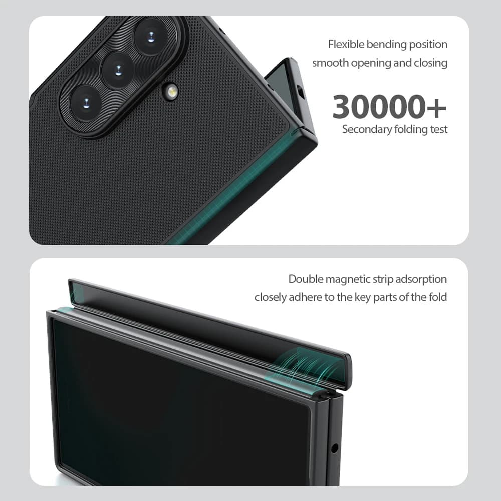 قاب ضد ضربه مگنتی Samsung Galaxy Z Fold 7 مارک نیلکین مدل Super Frosted Shield Fold — تصویر ۵