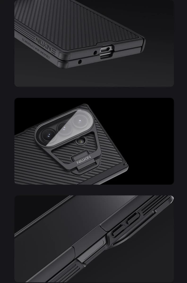 گارد مگنتی کمرا استند شیشه‌ای Samsung Galaxy Z Fold 7 مارک نیلکین مدل Camshield Prop — تصویر ۸