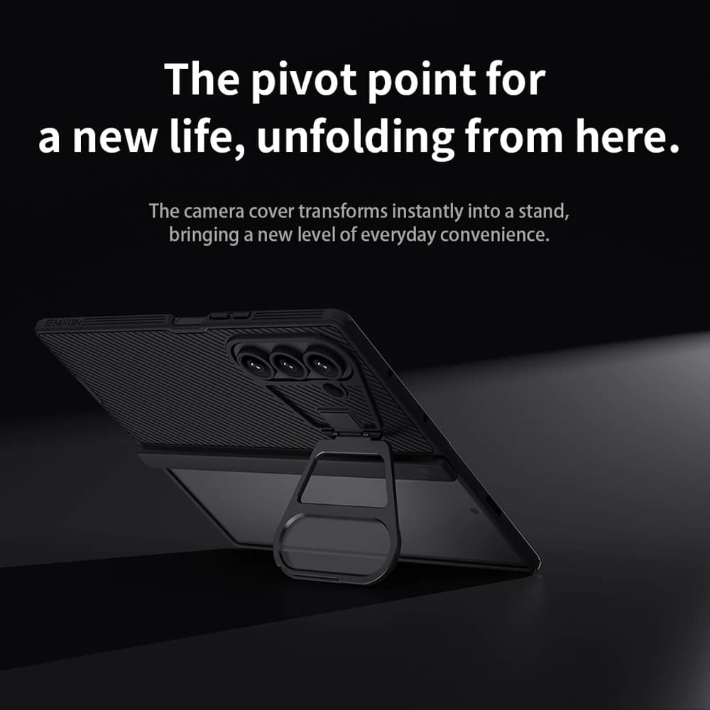 گارد مگنتی کمرا استند شیشه‌ای Samsung Galaxy Z Fold 7 مارک نیلکین مدل Camshield Prop — تصویر ۵