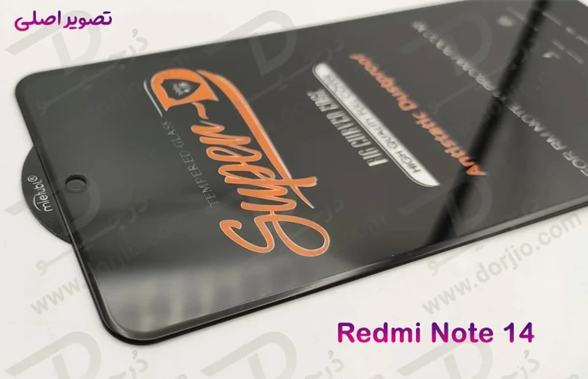 گلس شیشه ای شفاف Xiaomi Redmi Note 14 مارک Mietubl مدل Super-D AntiStatic Dustproof — تصویر ۳