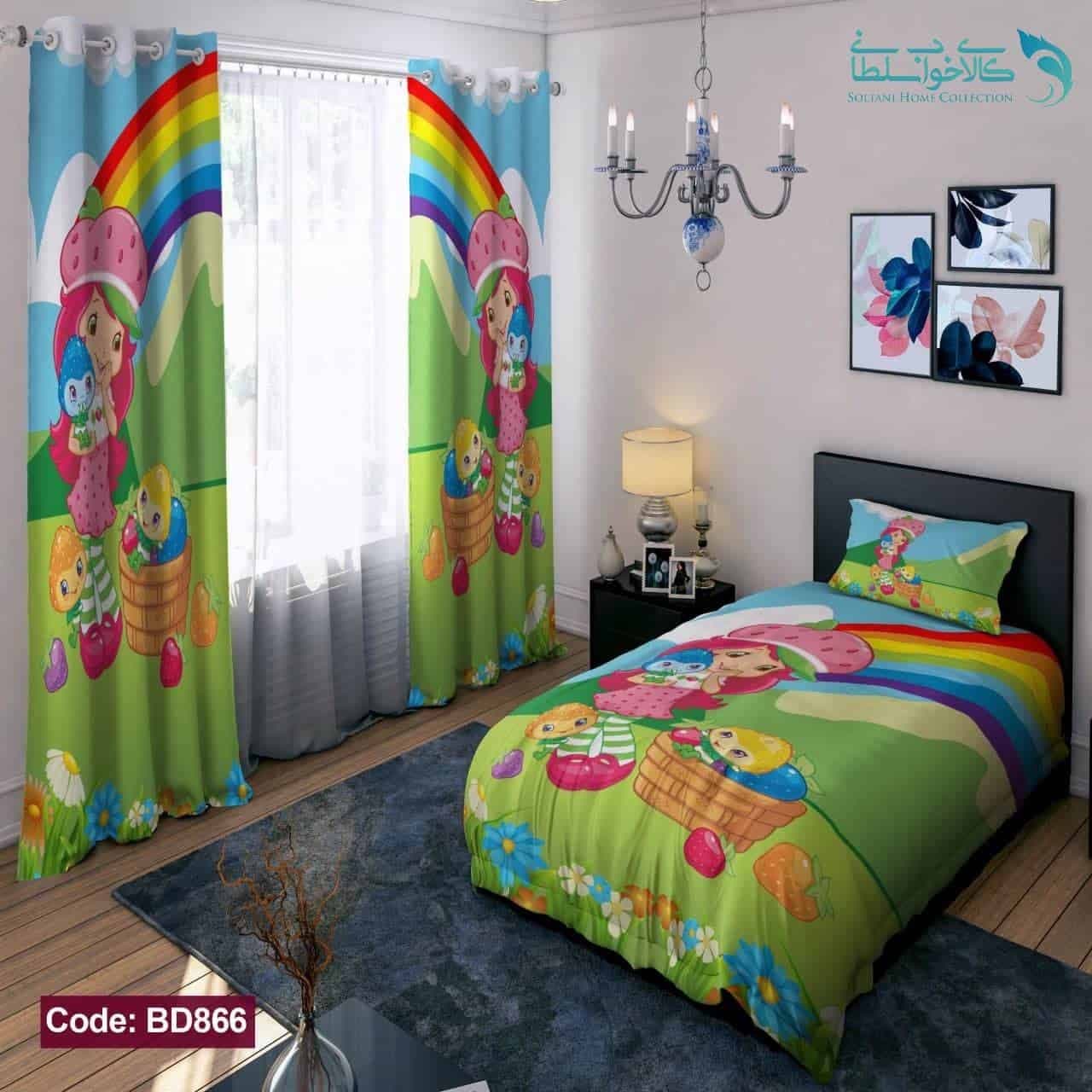 روتختی طرح دختر کفشدوزکی یکنفره کد BD866