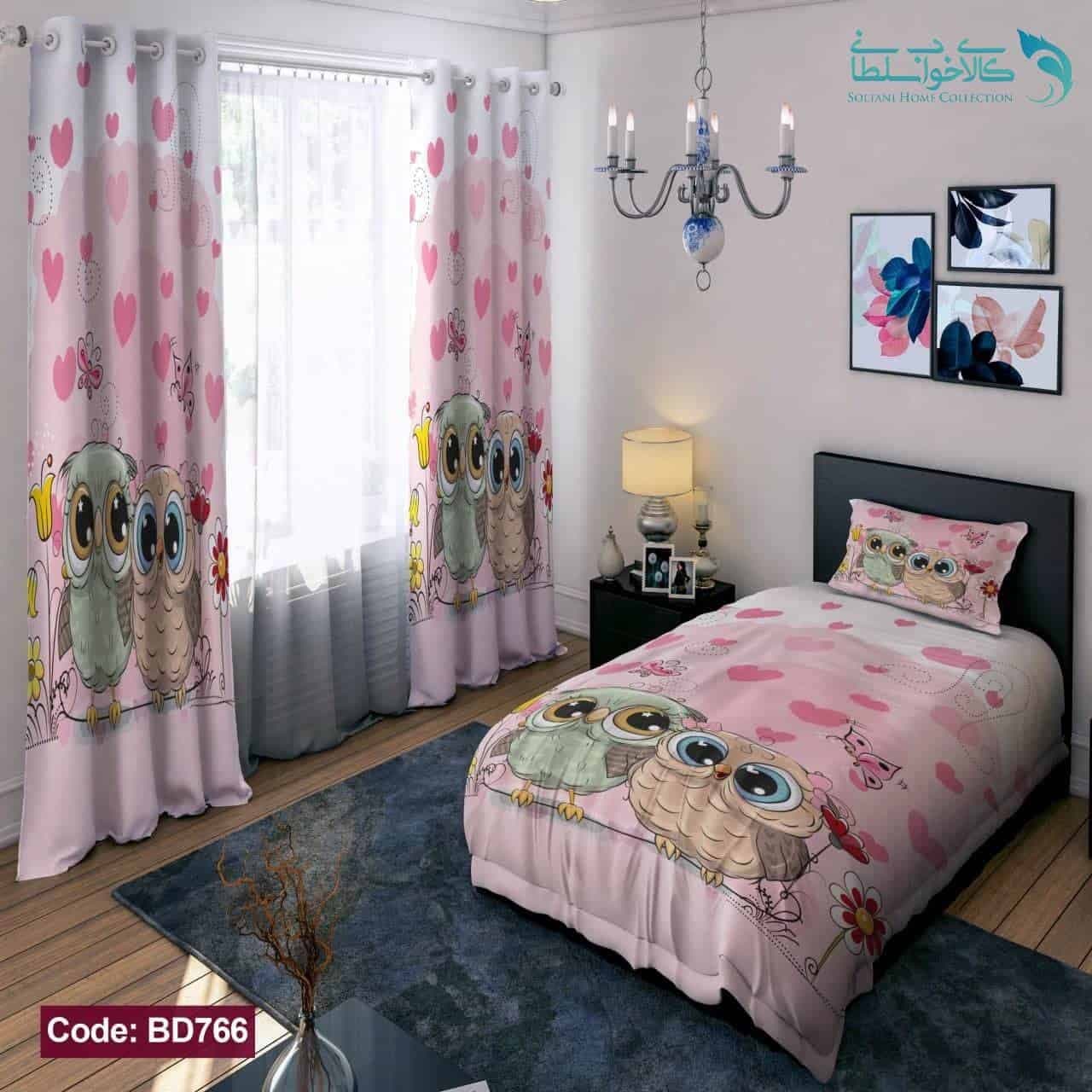 روتختی طرح جغد های عاشق یکنفره کد BD766