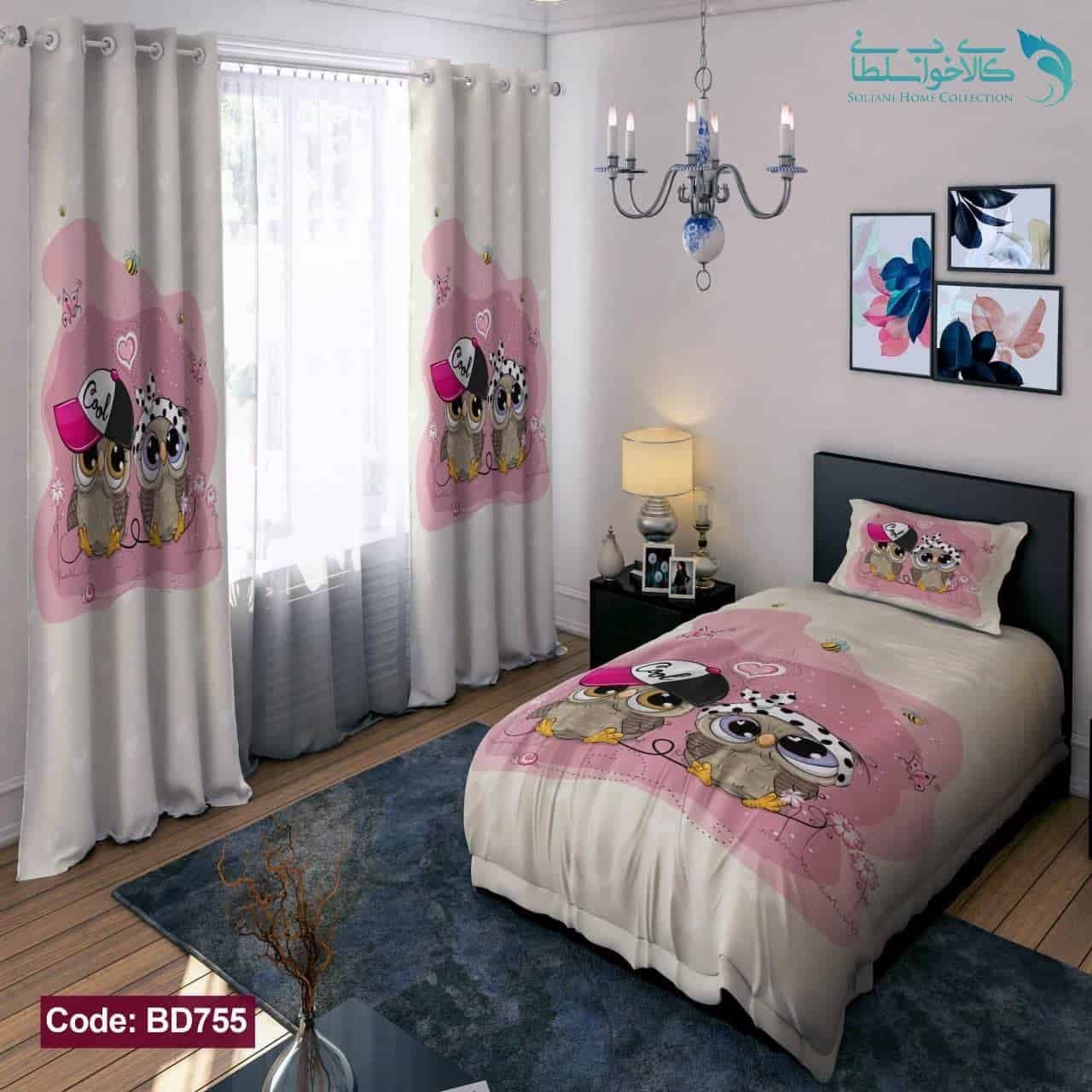 روتختی طرح دو جغد یکنفره کد BD755