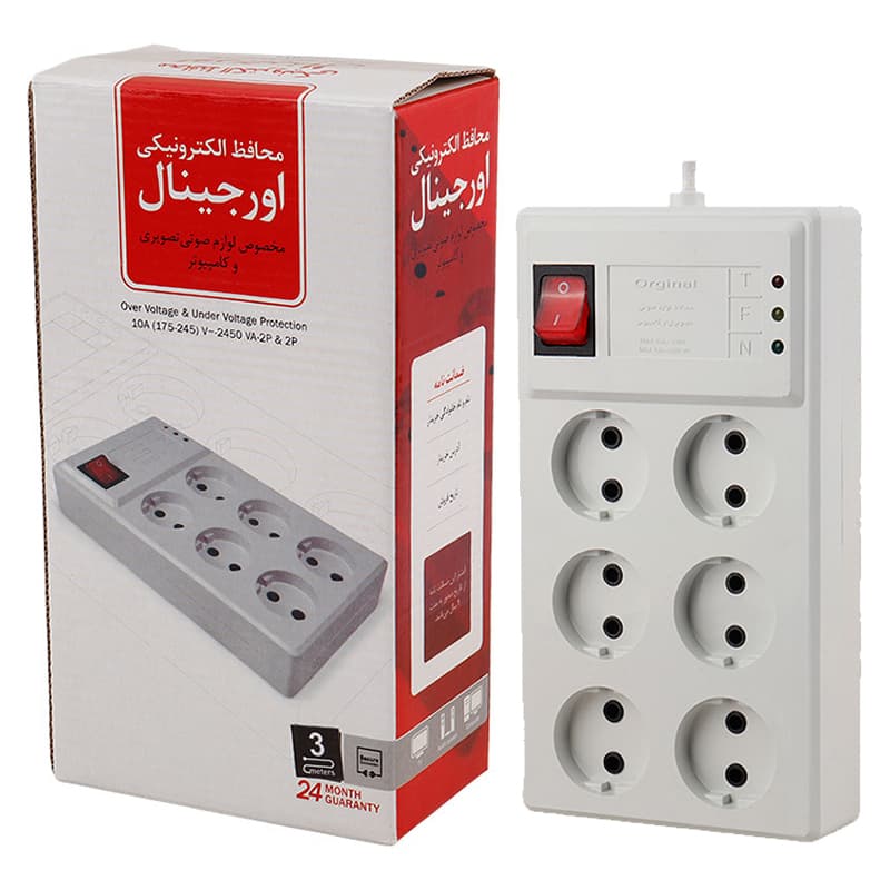 محافظ برق 6 خانه صوت،تصویر،کامپیوتر 3متری اورجینال