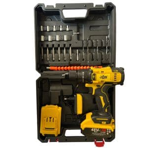 دریل پیچ گوشتی شارژی چکشی 10 میلیمتری 188 ولت جاب مدل JB-188 PRO JAB NEW مجموعه 40 عددی