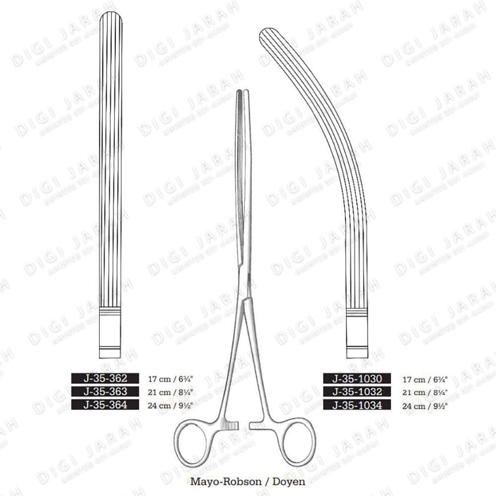 کلمپ روده راست J-35-363 21cm surgicon