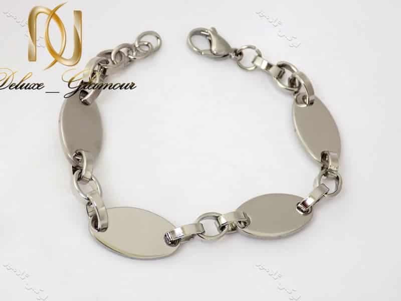 دستبند دخترانه زنجیری نقره ای استیل اسپرت ds-n137