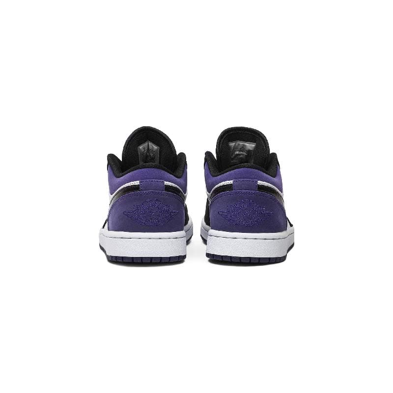 کفش نایک ایرجردن 1 ساق کوتاه مشکی سفید بنفش Nike Air Jordan 1 Low Court Purple — تصویر ۴