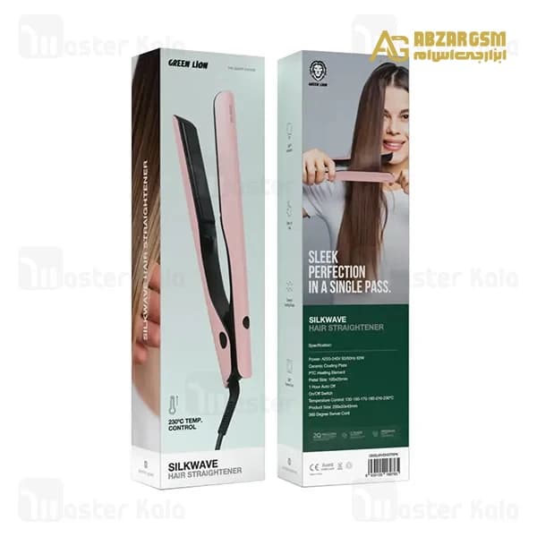 اتو مو گرین لاین Green Lion Silkwave Hair Straightener GNSLWVEHSTRPK — تصویر ۶