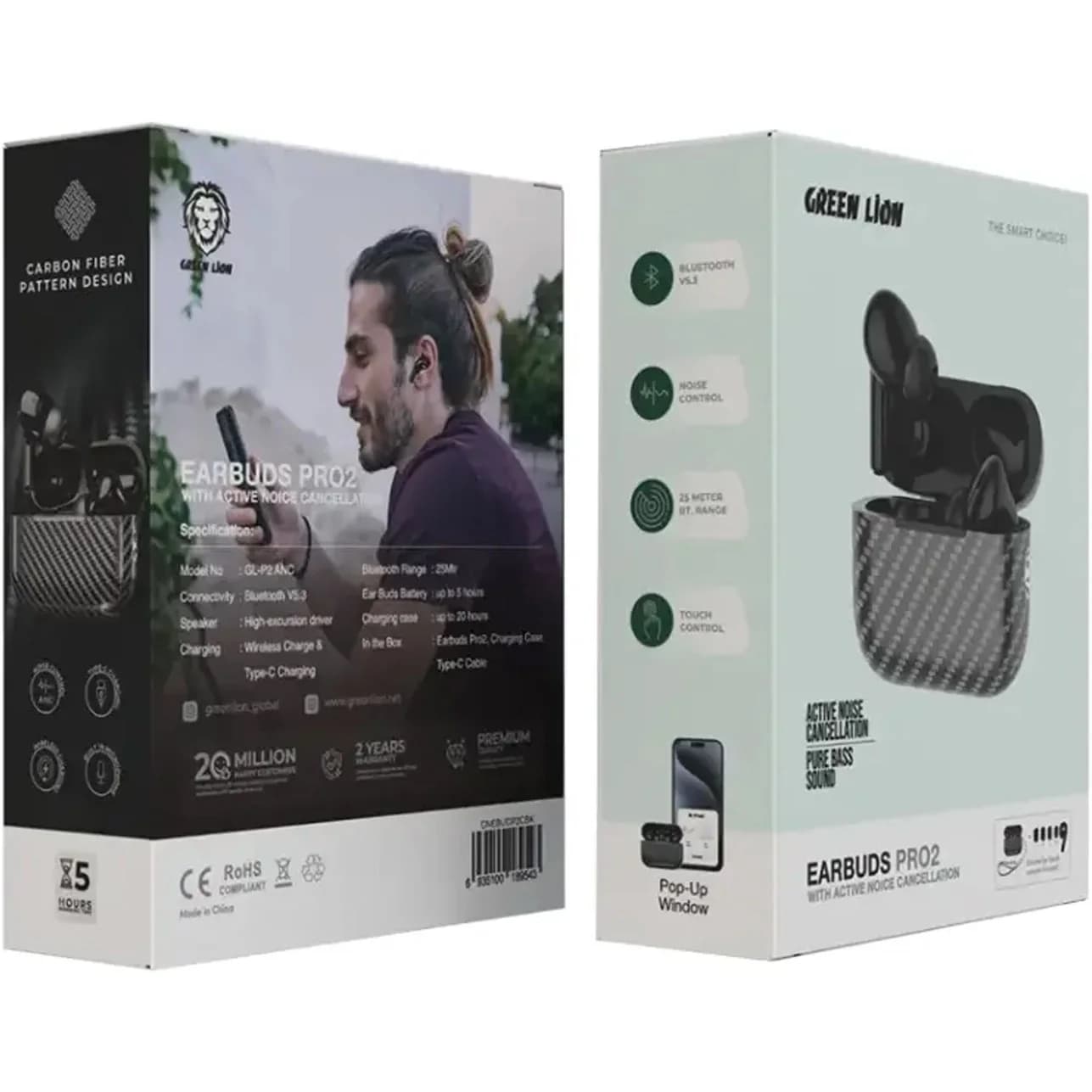 هندزفری بلوتوث گرین مدل Earbuds Pro 2 بی سیم — تصویر ۲