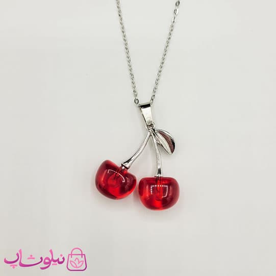 گردنبند زنانه استیل مدل آلبالو