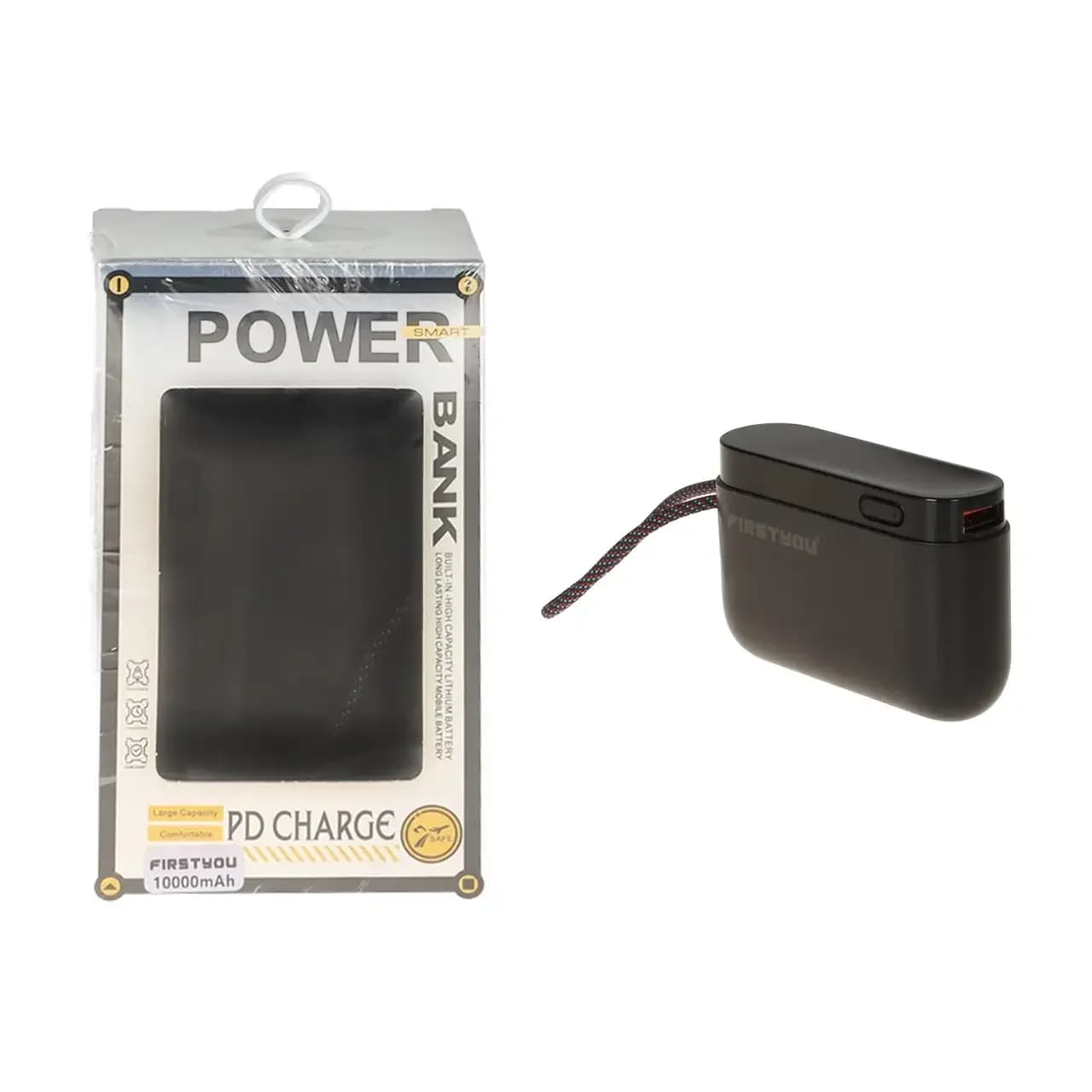 پاوربانک PD و فست شارژ FirstYou 10000mAh مدل OM01 – مشکی – MMS (گارانتی شش ماهه YA)