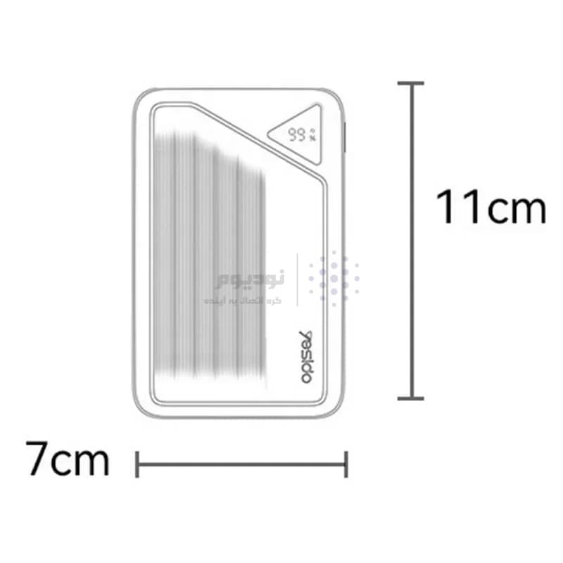 پاوربانک PD و فست شارژ Yesido 20000mAh مدل YP85 22.5W – مشکی (گارانتی 18 ماه تعویض نیکان همراه) — تصویر ۸