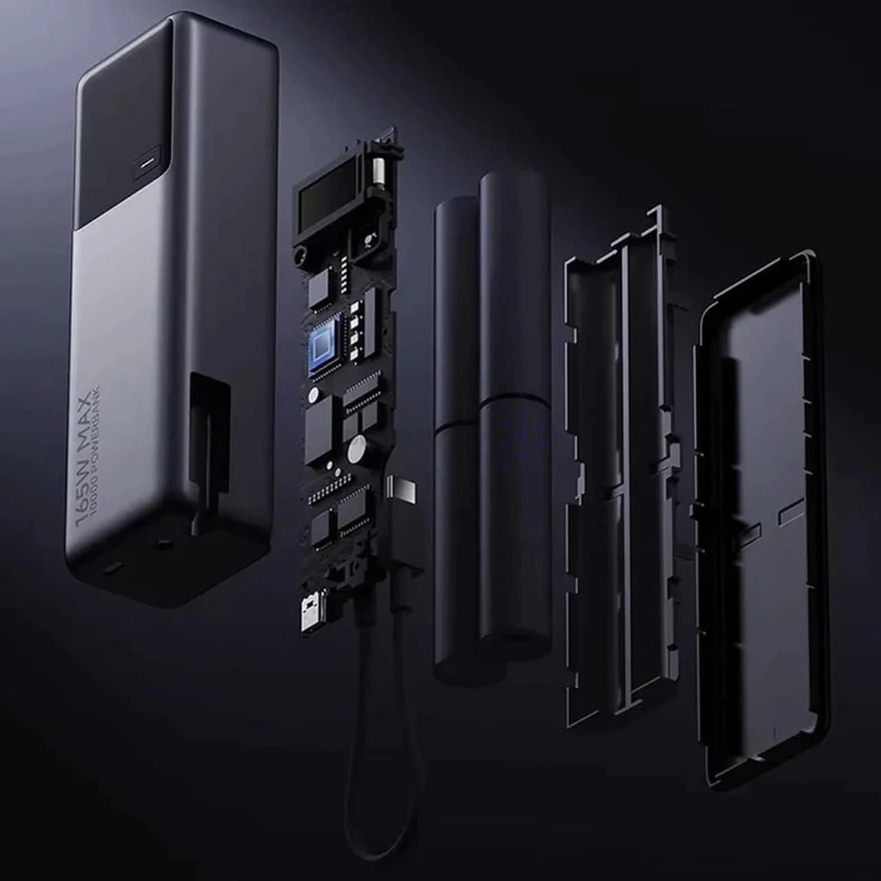 پاوربانک (فست شارژ) Xiaomi 165W 10000mAh مدل PB1165MI – خاکستری – اصلی (گارانتی18 ماهه شرکتی) — تصویر ۴